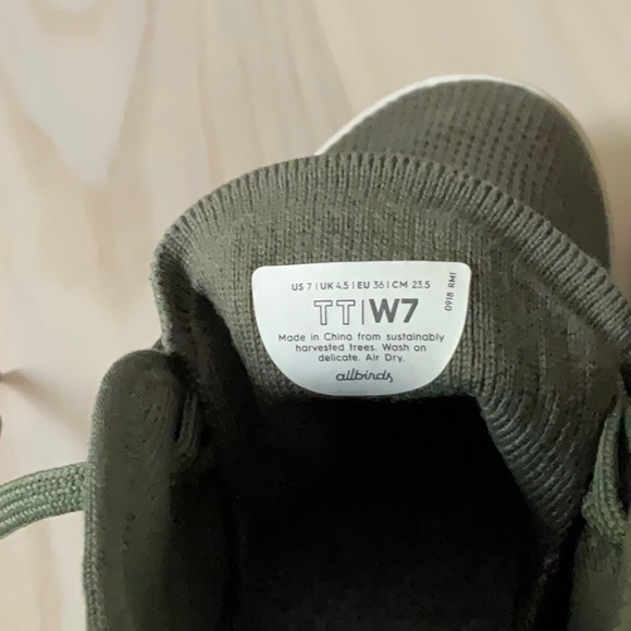Allbirds Tree Toppers Kauri Fiddle-Leaf Sneakers Size 7 - Picture 7 of 7
